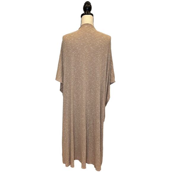Women's Promesa Brown Cardigan Duster Size XL Soft Stretch Kimono Sleeve USA! - Picture 4 of 6